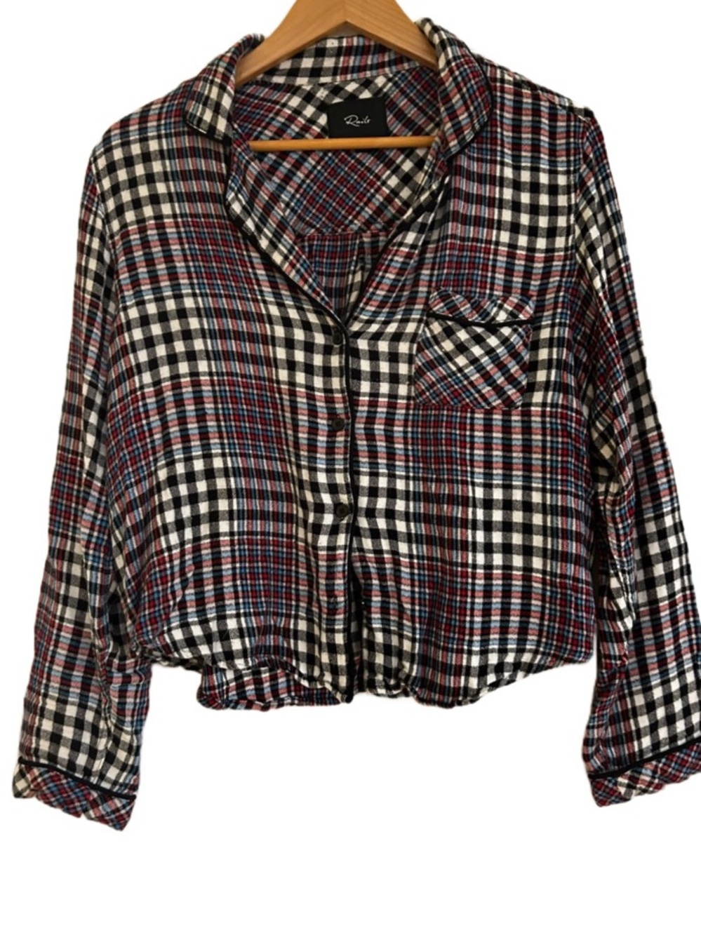 RAILS Plaid Button-Down Shirt in Red, Black & White